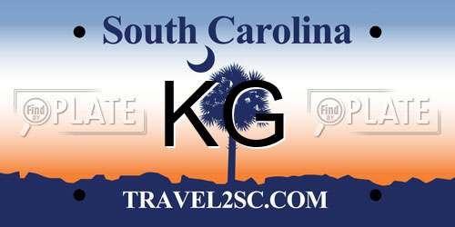KG South Carolina License Plate