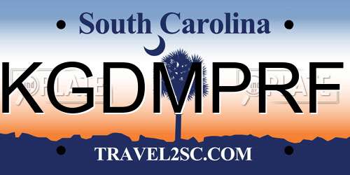 KGDMPRF South Carolina License Plate
