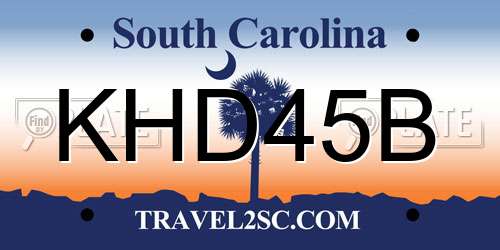 KHD45B South Carolina License Plate