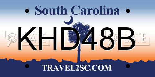 KHD48B South Carolina License Plate