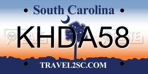 KHDA58 South Carolina License Plate
