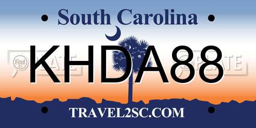 KHDA88 South Carolina License Plate