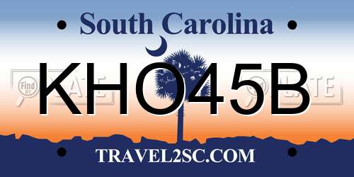 KHO45B South Carolina License Plate