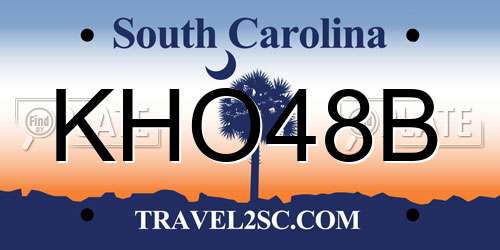 KHO48B South Carolina License Plate