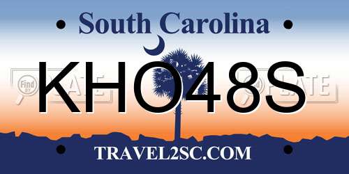 KHO48S South Carolina License Plate