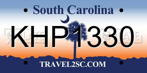 KHP1330 South Carolina License Plate