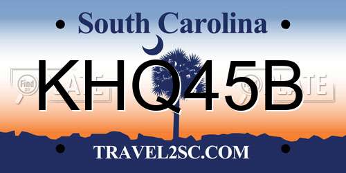 KHQ45B South Carolina License Plate