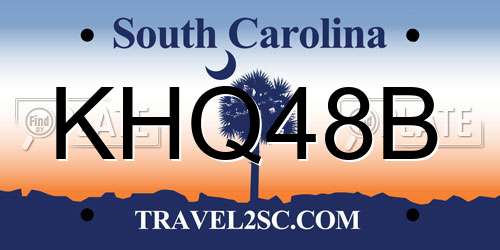 KHQ48B South Carolina License Plate