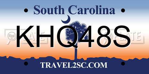 KHQ48S South Carolina License Plate
