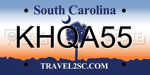 KHQA55 South Carolina License Plate