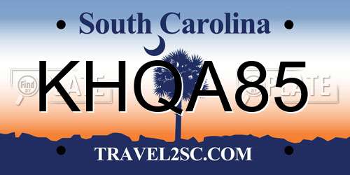 KHQA85 South Carolina License Plate