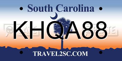 KHQA88 South Carolina License Plate