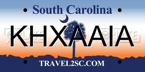 KHXAAIA South Carolina License Plate