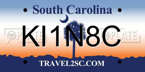 KI1N8C South Carolina License Plate