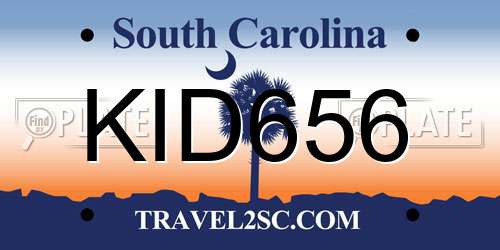 KID656 South Carolina License Plate