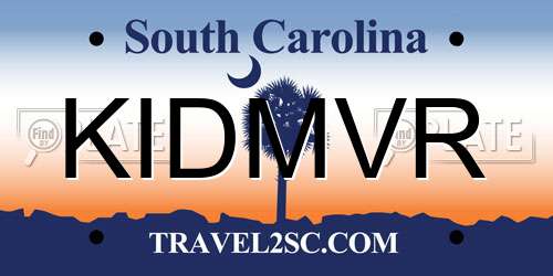 KIDMVR South Carolina License Plate
