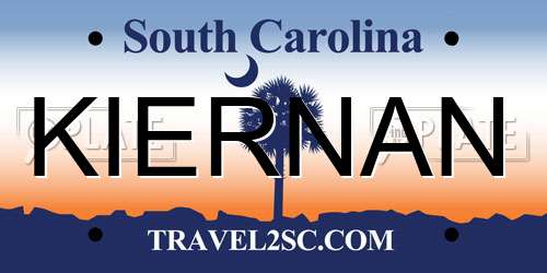 KIERNAN South Carolina License Plate