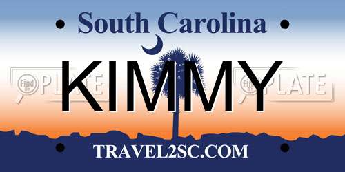 KIMMY South Carolina License Plate