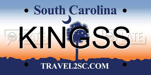 KINGSS South Carolina License Plate