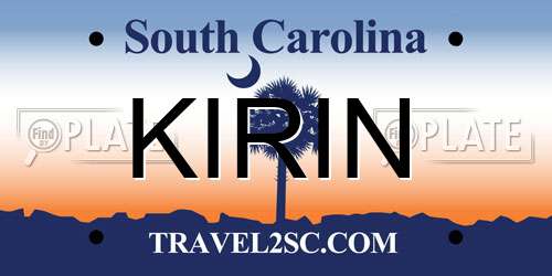 KIRIN South Carolina License Plate