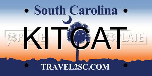 KITCAT South Carolina License Plate