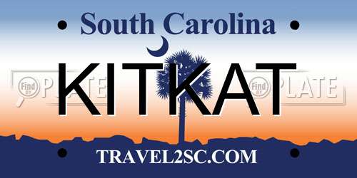 KITKAT South Carolina License Plate