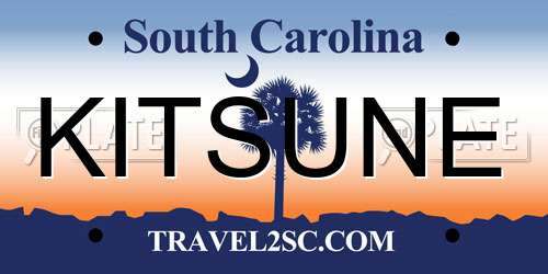 KITSUNE South Carolina License Plate