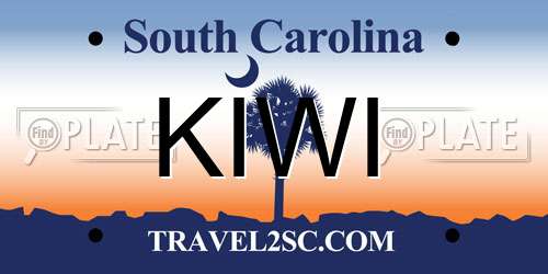 KIWI South Carolina License Plate