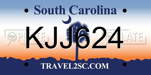 KJJ624 South Carolina License Plate