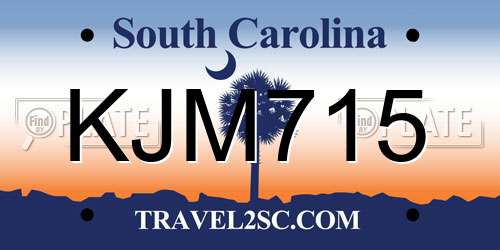 KJM715 South Carolina License Plate