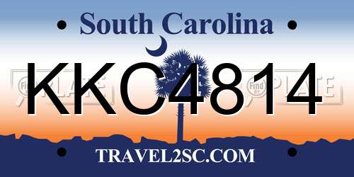 KKC4814 South Carolina License Plate