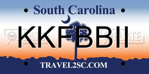 KKFBBII South Carolina License Plate