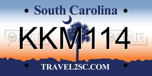 KKM114 South Carolina License Plate