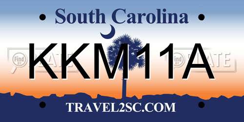 KKM11A South Carolina License Plate