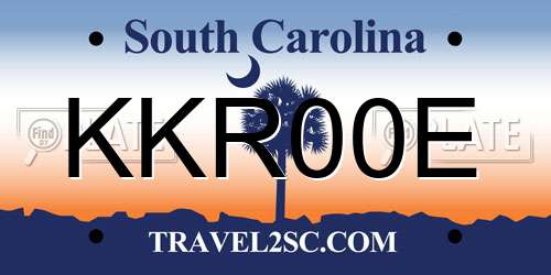 KKR00E South Carolina License Plate