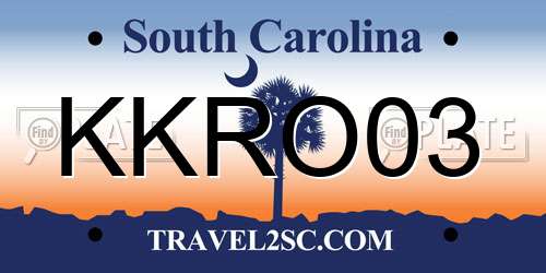 KKRO03 South Carolina License Plate