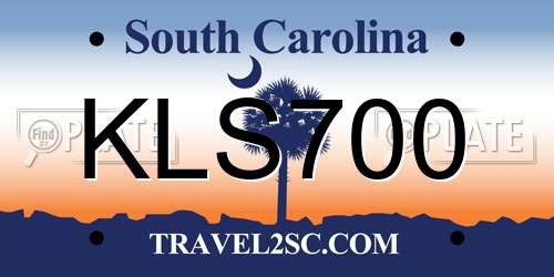 KLS700 South Carolina License Plate