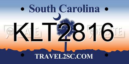 KLT2816 South Carolina License Plate
