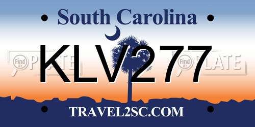 KLV277 South Carolina License Plate