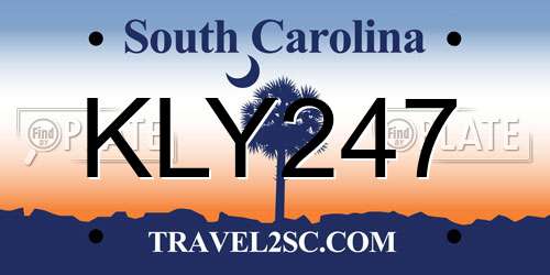 KLY247 South Carolina License Plate