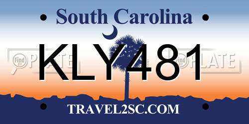 KLY481 South Carolina License Plate