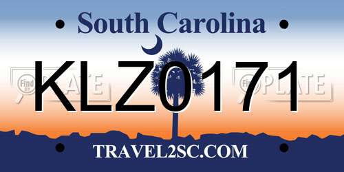 KLZ0171 South Carolina License Plate
