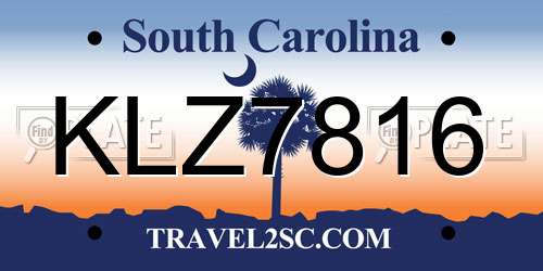 KLZ7816 South Carolina License Plate