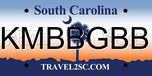 KMBBGBB South Carolina License Plate