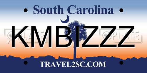 KMBIZZZ South Carolina License Plate