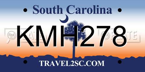 KMH278 South Carolina License Plate