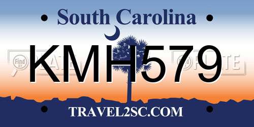 KMH579 South Carolina License Plate