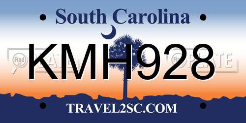 KMH928 South Carolina License Plate