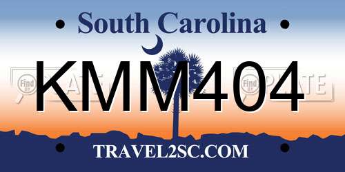 KMM404 South Carolina License Plate
