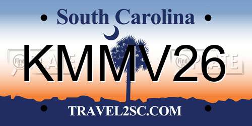 KMMV26 South Carolina License Plate